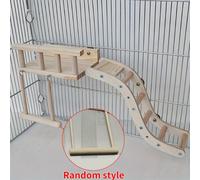 TEMU Un artículo de color y estilo aleatorio para suministros de loros, que una plataforma, una escalera de escalada, un columpio y una combinación de juguetes de escalada para jaulas de pájaros