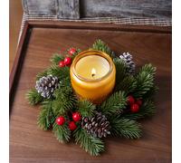 TEMU Un artículo de decoración navideña, una corona floral sintética, un de mesa y decoración para la arreglos de la de navideña en el hogar.