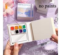 TEMU Un bloc de acuarela portátil con paleta - un kit de de viaje compacto ideal para artistas, de material acrílico, para la en cualquier , con una paleta fácil de limpiar y sin .