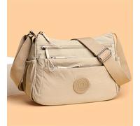 TEMU Un bolso bandolera casual de nailon con una correa de ajustable, múltiples compartimentos, un color sólido, cierre de cremallera, forro duradero e en el diseño de televisión