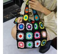 TEMU Un bolso de muñeca de ganchillo para mujer, bolso también se puede usar como un bolso de . Es un diseño hueco tejido a que como un pequeño billetero, para cualquier un gran regalo para de la .