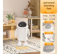 TEMU Un bote de basura con diseño de astronauta de dibujos animados, un diseño elegante para el hogar, con una gran capacidad y una creativa, adecuado para salas de estar, dormitorios y baños