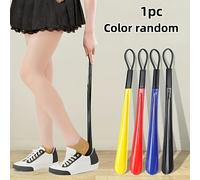 TEMU Un calzador de plástico flexible súper largo que mide 18.9 pulgadas, adecuado para varios estilos de zapatos, por lo que ya no tendrás que agacharte.