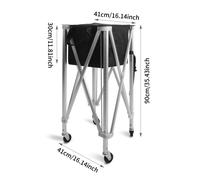 TEMU Un carrito de tenis portátil de aleación de aluminio con una estructura plegable, diseñado para que los entrenadores recogieran bolas de tenis.