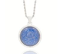 TEMU Un collar con un colgante de arcángeles y un sello , adornado con de diamantes de , lo convierte en un regalo para un .