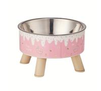 TEMU Un colorido comedero para mascotas, diseño de dibujos animados elegante para alimentar y dar agua a gatos y perros, con un protector de cuello