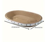 TEMU Un combo duradero y resistente de cama para gatos y tabla rascadora que deshace, diseñado para proteger tu sofá, con una gran depresión para las del gato.