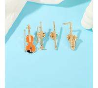 TEMU Un conjunto de 4 piezas de broches clásicos de instrumentos, ropa de de actuación para amantes de instrumentos, accesorios de decoración de mochila, insignias.