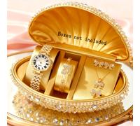 TEMU Un conjunto de 6 relojes y joyas para mujer con diseño de y un dial. opción para a tu estilo diario o como regalo para especial.