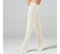 TEMU Un conjunto de calcetines la de color liso para mujer, diseñados para ser gruesos y cálidos para las temporadas de otoño e invierno, con un de diamantes, perfectos para outfits casuales diarios.