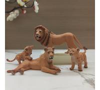 TEMU Un conjunto de estatuas de resina rey, de PVC de calidad y de 12 cm, coleccionable de de Mufasa, hembra y cachorro para decoración temprana