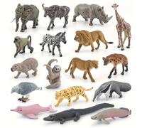 TEMU Un conjunto de figuras realistas africana, que un elefante africano, un león y un del , para decoración de escritorio o como regalo