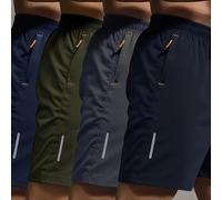 TEMU Un conjunto de pantalones cortos deportivos para hombre, perfectos para correr y hacer fitness de casual y con estilo, transpirables y de secado rápido, ideales para y actividades al aire libre.