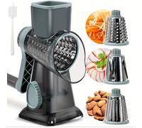 TEMU Un conjunto de ralladores de queso y cortadores de verduras portátiles para la cocina, con tres cuchillas intercambiables para rallar queso, patatas, calabacines, y chocolate.