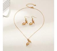 TEMU Un Conjunto de Zapatos de Tacón Versátiles y a de Estilo Europeo y Americano con Pendientes de Tachuelas y un Collar