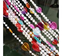 TEMU Un cortina de cuentas de 39*77.8 pulgadas para dividir habitaciones, de 18 hebras de cuentas de 2 metros, ideal para decorar puertas, ventanas y espacios en salas de estar y dormitorios