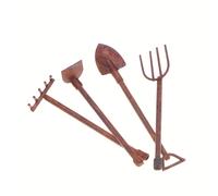 TEMU Un de casa de muñecas en miniatura de herramientas de jardinería de hierro oxidado, para crear jardines de paisaje. Esta en miniatura es un regalo ideal para y coleccionistas