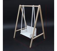 TEMU Un de columpio en miniatura para un patio de una casa de muñecas, diseñado para una de una casa de muñecas Ob11 Mini, que como una pequeña pieza decorativa.