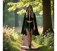 TEMU Un de es para Halloween, Navidad, Pascua, San Valentín y más | Un chal de juego de festival versátil, una capa con capucha de bruja para Halloween