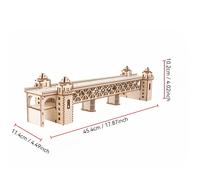 TEMU Un de rompecabezas de puente de madera 3D, como un regalo de único y coleccionable, también como decoración estética para tu escritorio