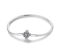 TEMU Un elegante brazalete de hueso de serpiente con nudo celta plateado, kit de joyería DIY, de colgantes de cuentas, accesorio para mujeres, ideal para uso diario y regalos