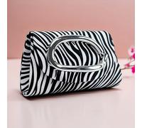 TEMU Un elegante clutch con estampado de cebra, cierre magnético y una correa larga desmontable, un bolso de noche elegante para fiestas y regalos de