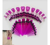 TEMU Un elegante juego de 48 piezas de de oreja de , en color negro, para hombres como para mujeres, que va desde el 14G el 00G