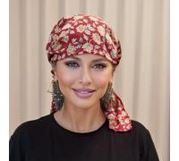 TEMU Un elegante sombrero de pirata con cintas sueltas, para que las mujeres maduras cubran elegante y discretamente el cabello