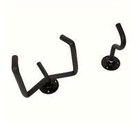 TEMU Un elegante soporte de pared para una guitarra y un de hierro negro, diseñado para músicos con ganchos de seguridad.