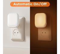 TEMU Un enchufe de luz nocturna con sensor de , que tres niveles de ajustables, ideal para dormitorios, pasillos, cocinas, salas de estar y baños