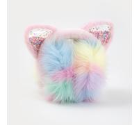 TEMU Un gorro de orejas colorido y sintético para mayores de 15 años, con un diseño plegable y lindo con orejas tipo arena para mantener el .