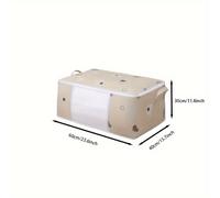 TEMU Un gran bolsa de almacenamiento de edredón, con un estampado de oso, plegable y a prueba de humedad, bolsa de almacenamiento resistente al polvo, almacenamiento debajo de la cama
