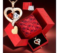 TEMU Un Gran Collar Elegante para de San Valentín, Romántico para , Amante, Confesión , Agradecimiento, , Regalo de , para Citas, Regalo para Fiestas y Festivales, de Regalo con Rosa