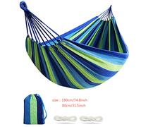 TEMU Un hamaca de camping al con cuerdas de suspensión, resistente lo suficiente como para soportar 450 libras, con una bolsa de viaje, para camping al o en trasero.