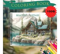 TEMU Un hermoso libro para colorear con diseños de y ríos, para la relajación y la meditación, ideal para aliviar el estrés a través de la imaginativo. El libro mide 21X29.7 cm