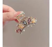 TEMU Un horquilla de cristal colorido, elegantemente diseñada de corona, para peinados de mujer y un gran regalo para damas las fiestas