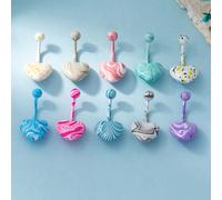 TEMU Un juego aleatorio de 8 anillos para el con diseño de ondas y forma de multicolores, para los géneros