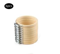 TEMU Un juego de 6 aros de bordado pequeños de 4 pulgadas, anillos de punto de cruz de bambú ajustables, adecuados para coser y decoración del hogar, así como para y manualidades