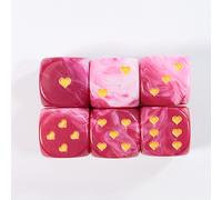 TEMU Un juego de 6 dados de amor de D6