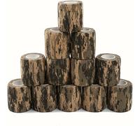 TEMU Un juego de 6 rollos de cinta de camuflaje autoadhesiva, vendaje elástico no tejido multifuncional, adecuado para caza militar, camping, senderismo y actividades deportivas