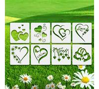 TEMU Un juego de 8 plantillas de pintura de de 4X4 pulgadas, reutilizables y lavables para proyectos . Ideal para pintar a y aprender técnicas de dibujo fáciles