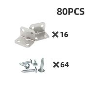 TEMU Un juego de 80 piezas, hierro de de L de de acero inoxidable, se puede utilizar para estantes de madera, mesas, sillas y accesorios de ferretería para refuerzo de gabinetes