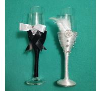 TEMU Un juego de copas para novia de boda en y negro, con un estilo de amor romántico, como regalo de boda para de