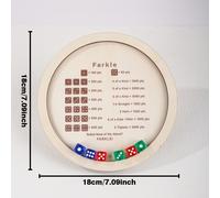 TEMU Un juego de dados Farkle de madera con 6 dados - un juego de mesa , para adolescentes, reuniones familiares y viajes, OH00028.