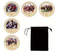 TEMU Un juego de monedas conmemorativas de las Guerras Napoleónicas (1803-1815) con un estuche de terciopelo, para coleccionar monedas únicas o como regalos para fiestas y días festivos