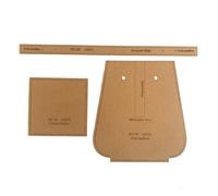 TEMU Un juego de patrones de cartón de piel de vaca sin cortar de color marrón para plantillas de diseño de bolsos de y bandoleras para mujer para la elaboración de cuero de bricolaje.