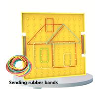 TEMU Un juego de pizarras con elásticas, diseñado para enseñar geometría y . con elásticas, hechas de plástico , resistentes y duraderas, un para el uso diario.