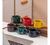 TEMU Un juego de tazas de café de cerámica, una con una capacidad de 2.37Oz, perfectas para uso en el hogar o , ideales como regalos para , de la o aniversarios de