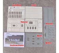 TEMU un juego de trenes con una villa, , edificios independientes y de calles en un kit de a estática, 1/87