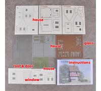 TEMU un juego de trenes con una villa, , edificios independientes y de calles en un kit de a estática, 1/87